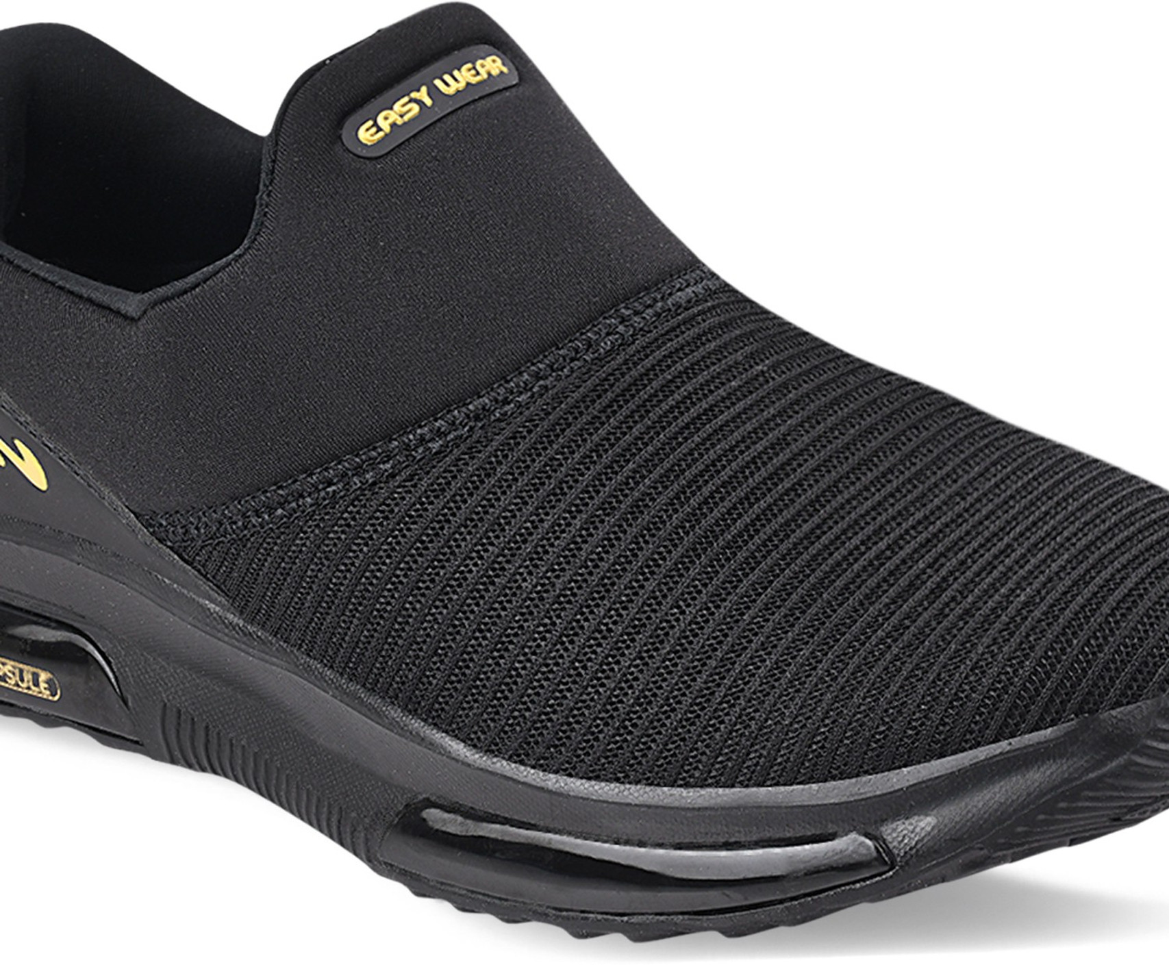 CAMPUS ROCKEE Men's Slip-On Walking Shoes (Black/Golden) - Prince Boot House - Image 5