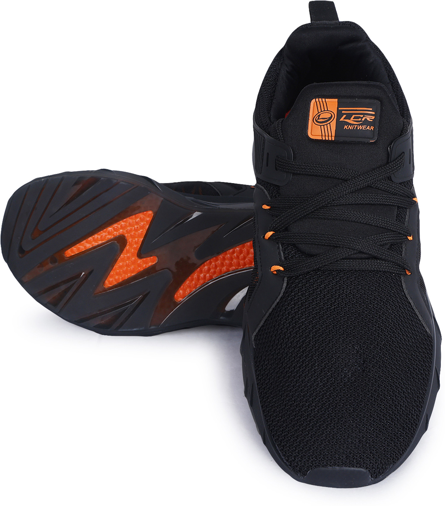 LANCER RAMBO-195 Men's Premium Running Shoes (Black/Orange) - Prince Boot House - Image 2