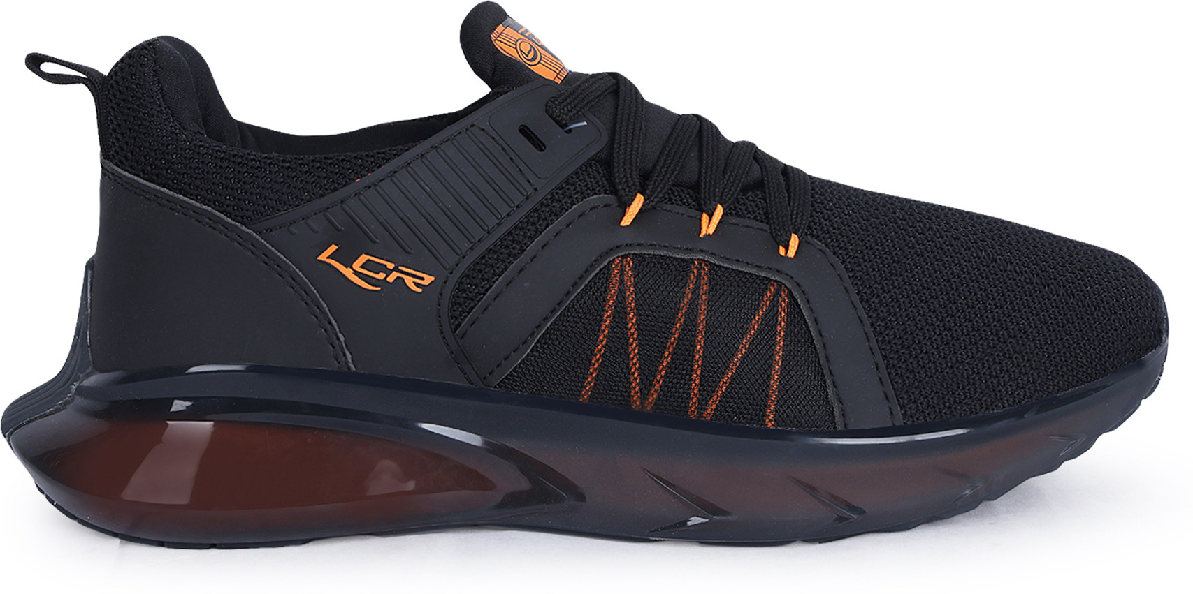 LANCER RAMBO-195 Men's Premium Running Shoes (Black/Orange) - Prince Boot House - Image 3