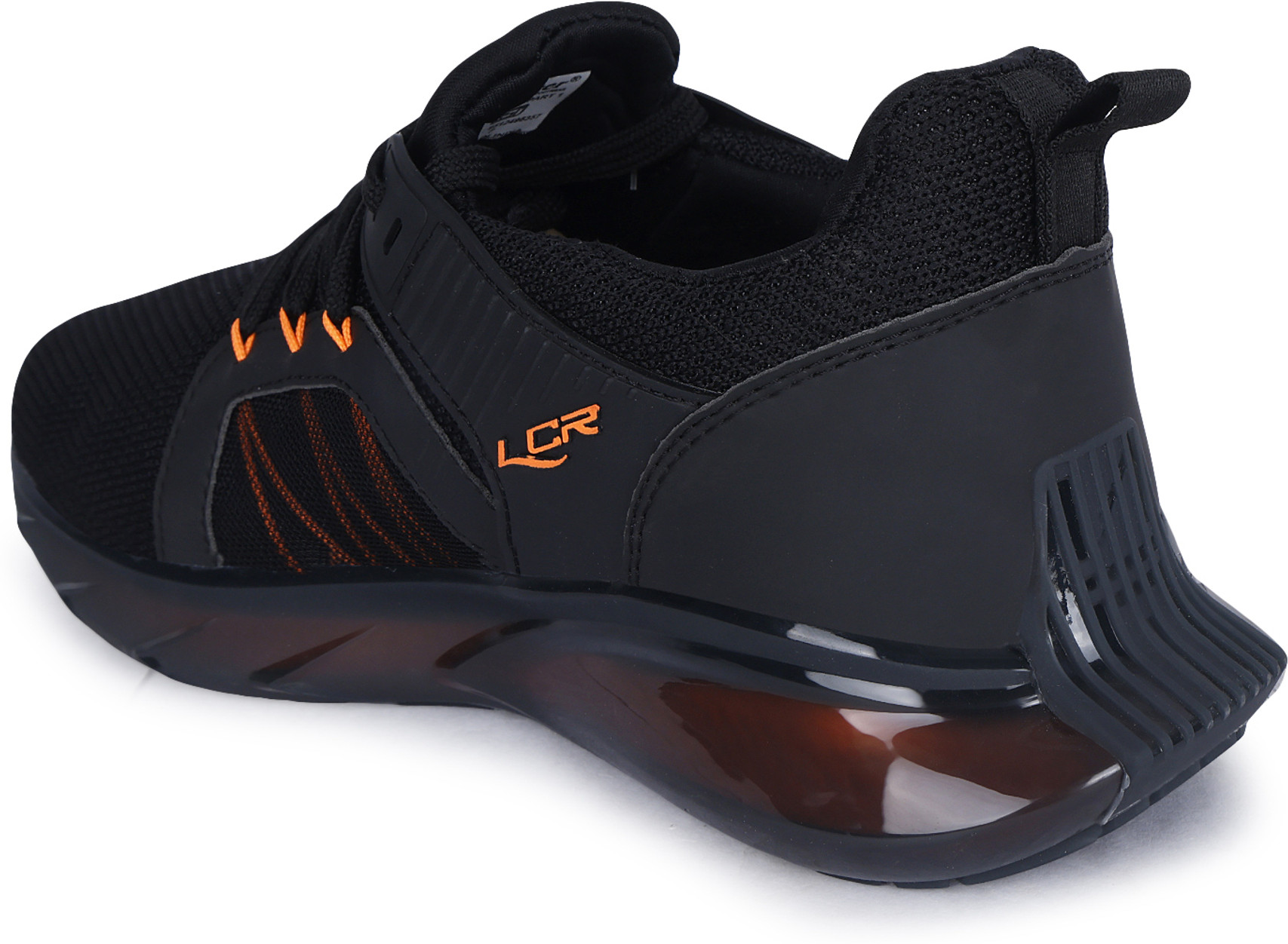 LANCER RAMBO-195 Men's Premium Running Shoes (Black/Orange) - Prince Boot House - Image 5