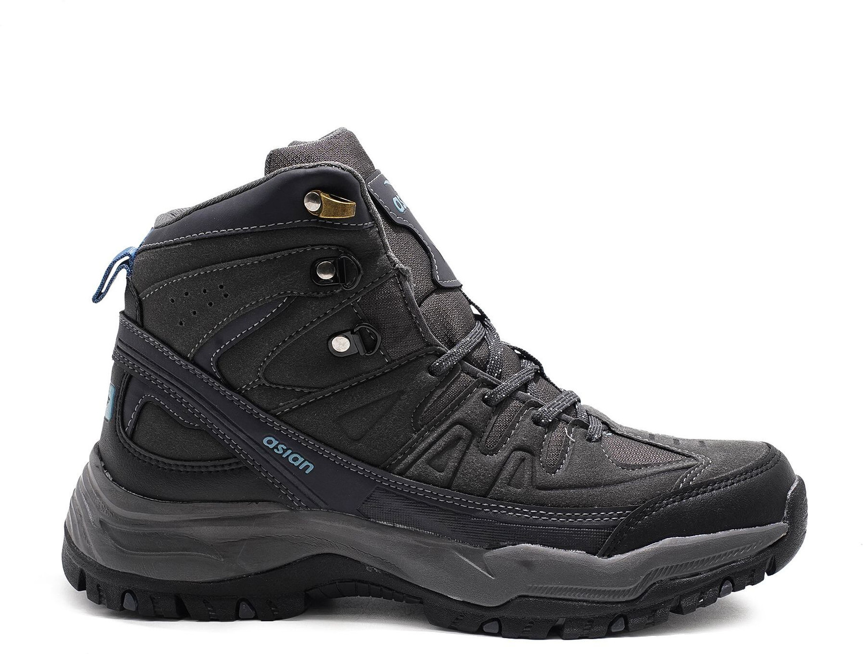 ASIAN Men's High-Ankle Hiking & Snow Boots (Dark Grey) - Prince Boot House - Image 6