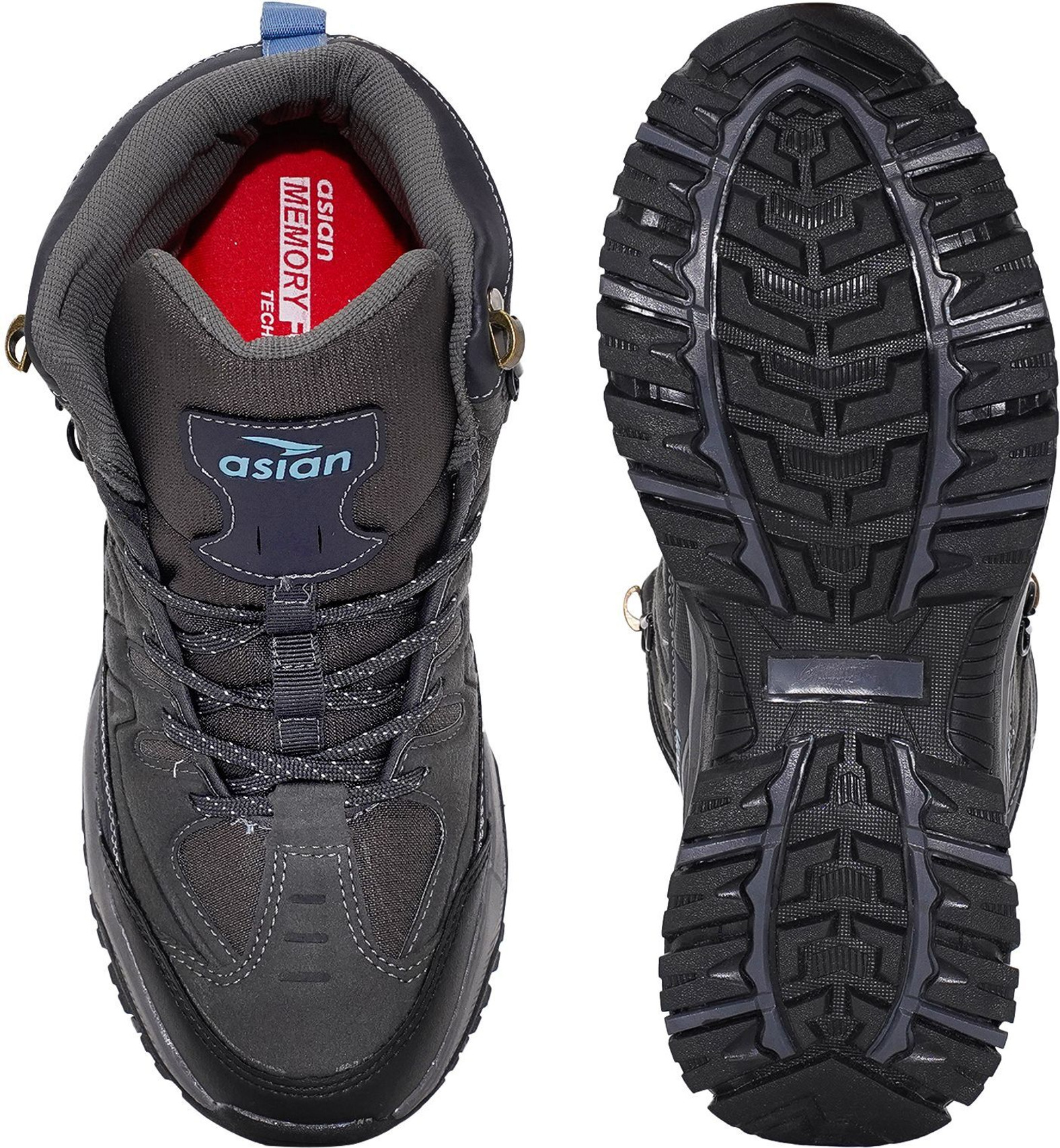 ASIAN Men's High-Ankle Hiking & Snow Boots (Dark Grey) - Prince Boot House - Image 3