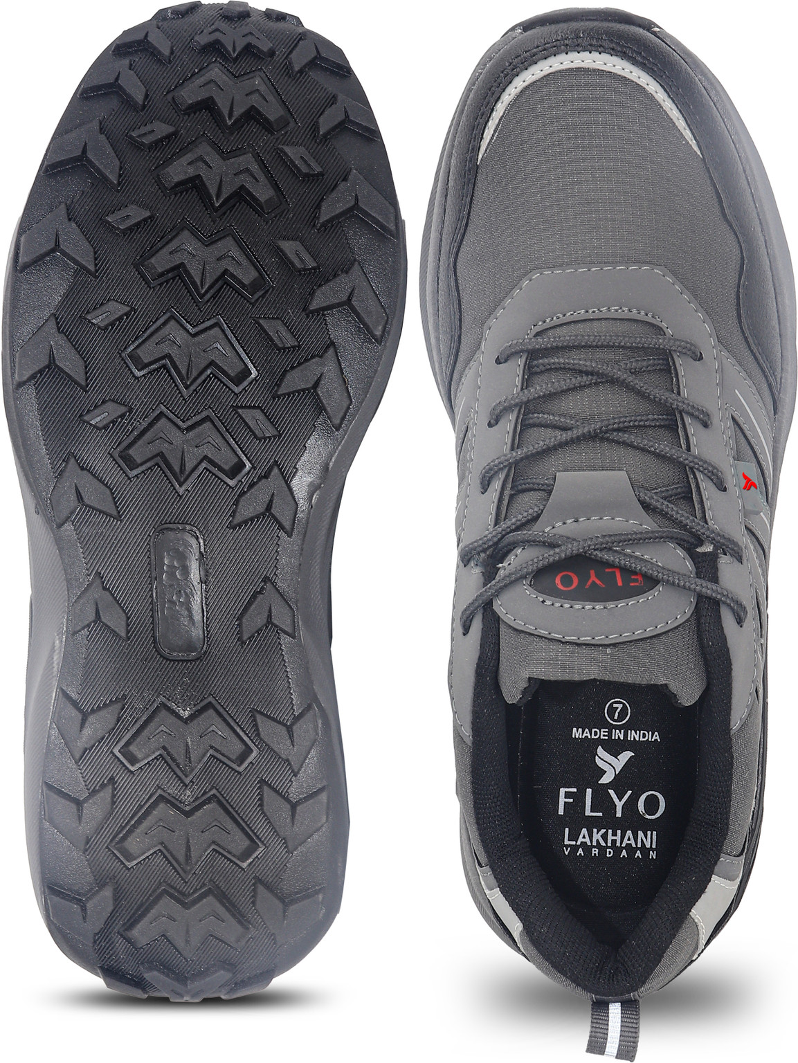 LAKHANI FLYO Men's Jogging & Running Shoes (Mouse) - Prince Boot House - Image 3