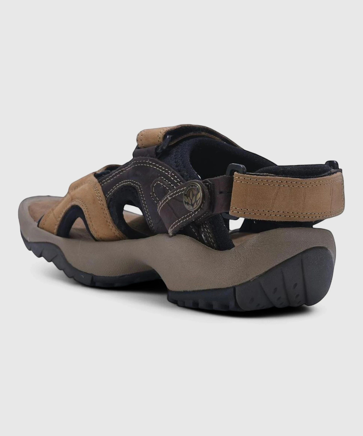 WOODLAND Men's Premium Leather Sandals & Floaters (Khaki) - Prince Boot House - Image 4