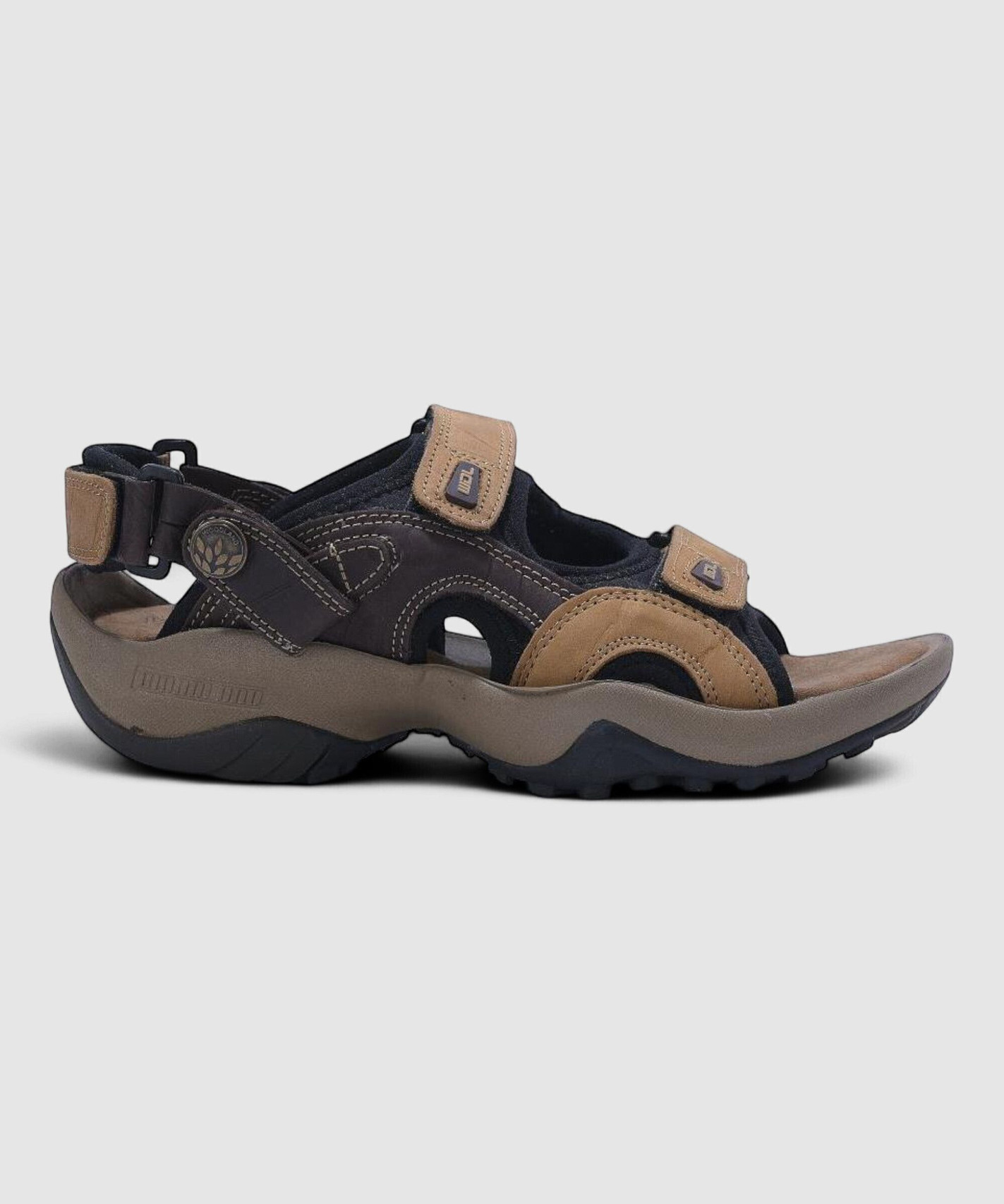 WOODLAND Men's Premium Leather Sandals & Floaters (Khaki) - Prince Boot House - Image 2