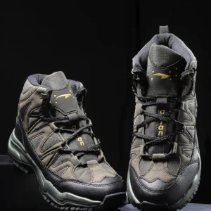 ASIAN Everest-21 Men's High-Ankle Trekking & Hiking Boots (Olive Black) - Prince Boot House
