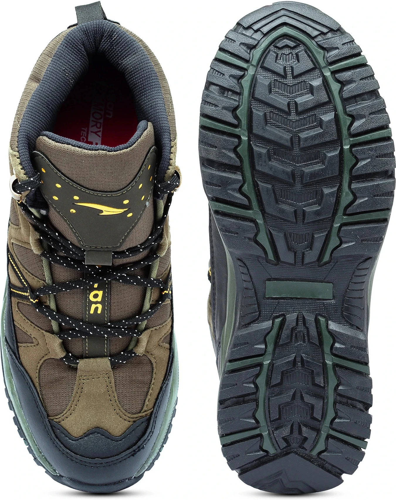 ASIAN Everest-21 Men's High-Ankle Trekking & Hiking Boots (Olive Black) - Prince Boot House - Image 2