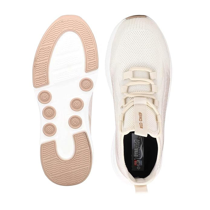 RED CHIEF W7030 Men's Slip-On Walking Shoes with Lace Support (Cream) - Prince Boot House - Image 2