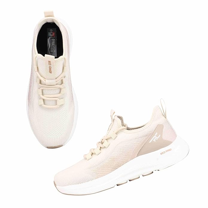 RED CHIEF W7030 Men's Slip-On Walking Shoes with Lace Support (Cream) - Prince Boot House - Image 5