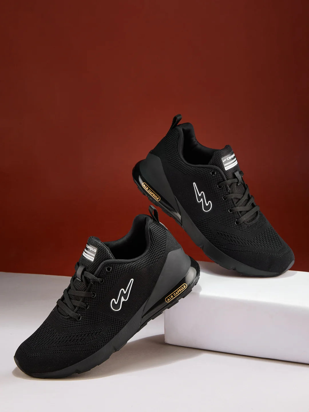 CAMPUS NORTH PLUS Black Men's Running Shoes & Sneakers