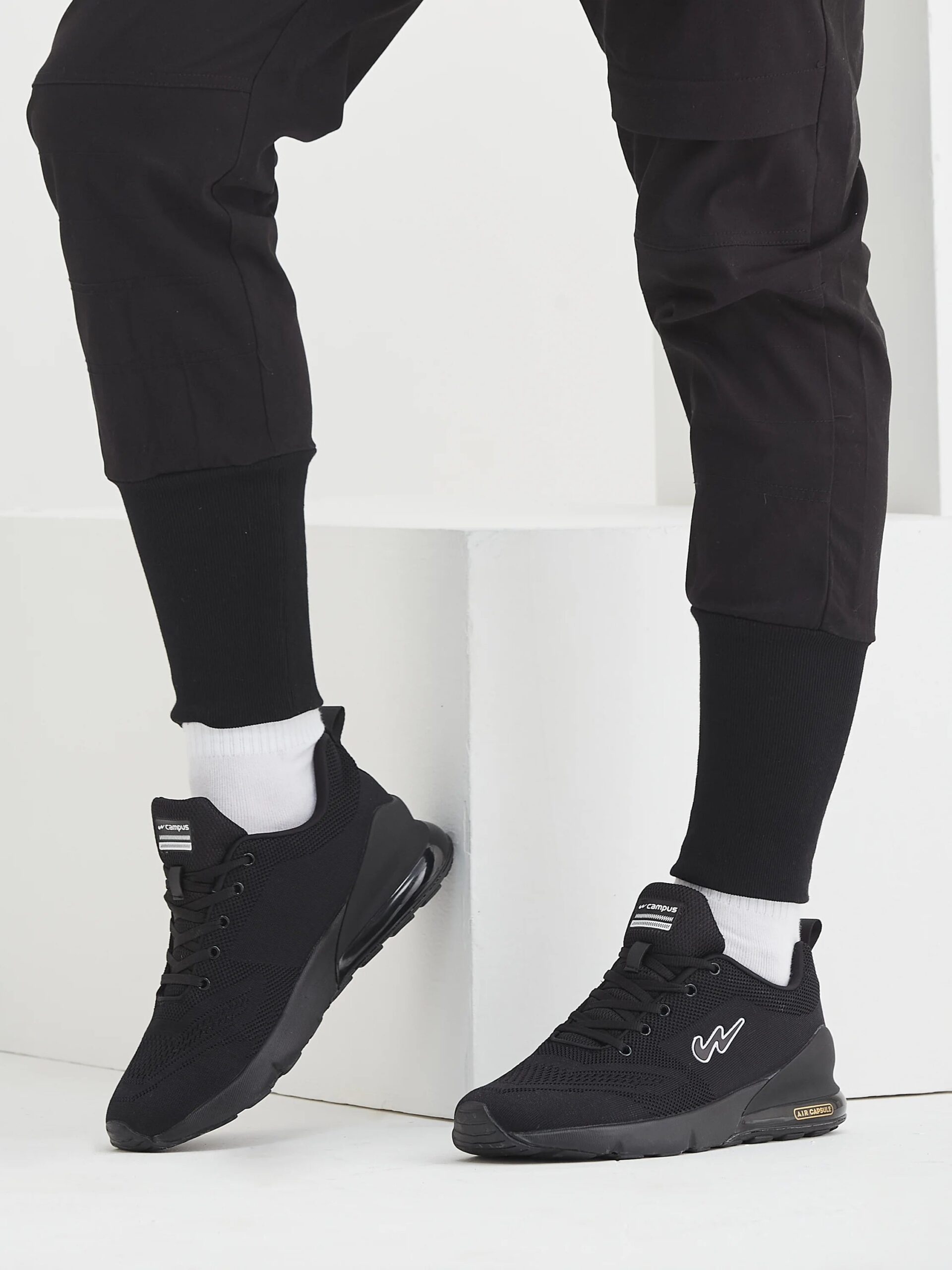 CAMPUS NORTH PLUS Black Men's Running Shoes & Sneakers - Image 2