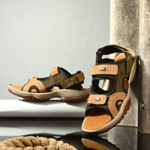 BELLION Men's Premium Solid Leather Casual Sandals