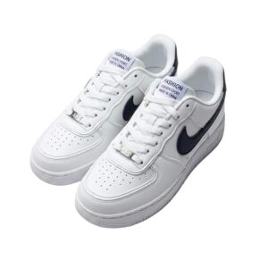 Fashion Sport Low-Top Sneakers White & Navy Blue | Prince Boot House
