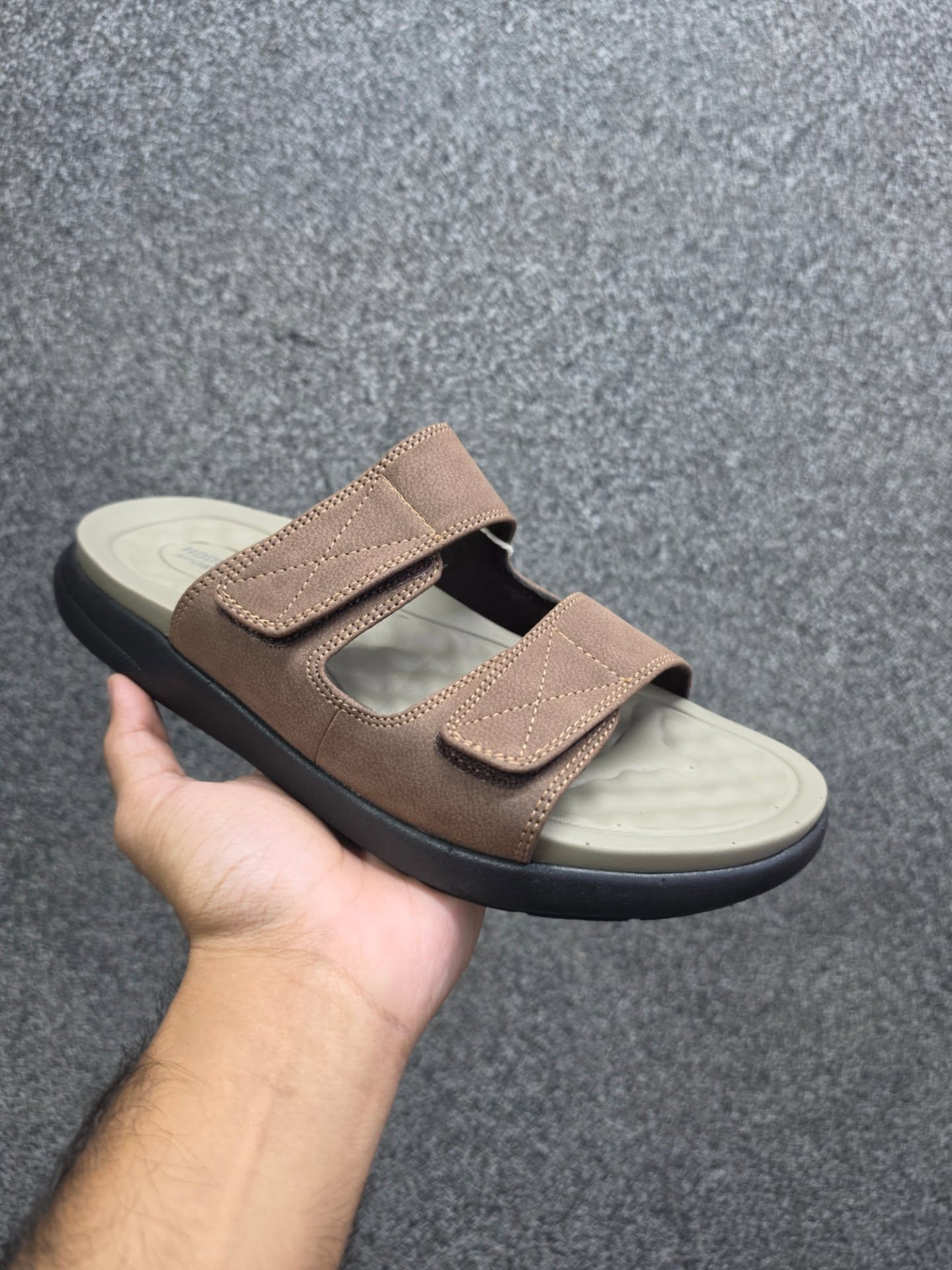 Paragon Men's Dual Buckle Checkered Comfort Sandals