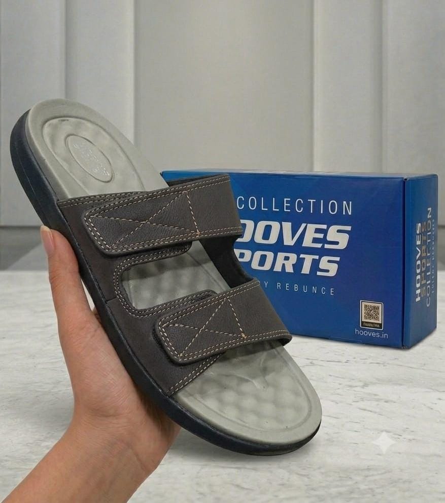 Hooves Sports Men's Dual Buckle Checkered Comfort Sandals