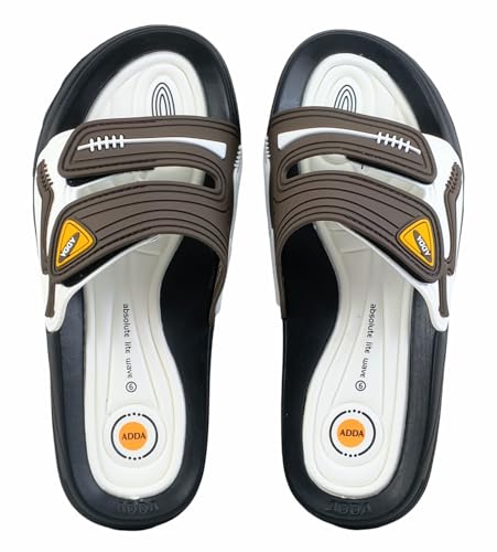 ADDA Men's Adjustable Strap Comfort Slides / Slippers