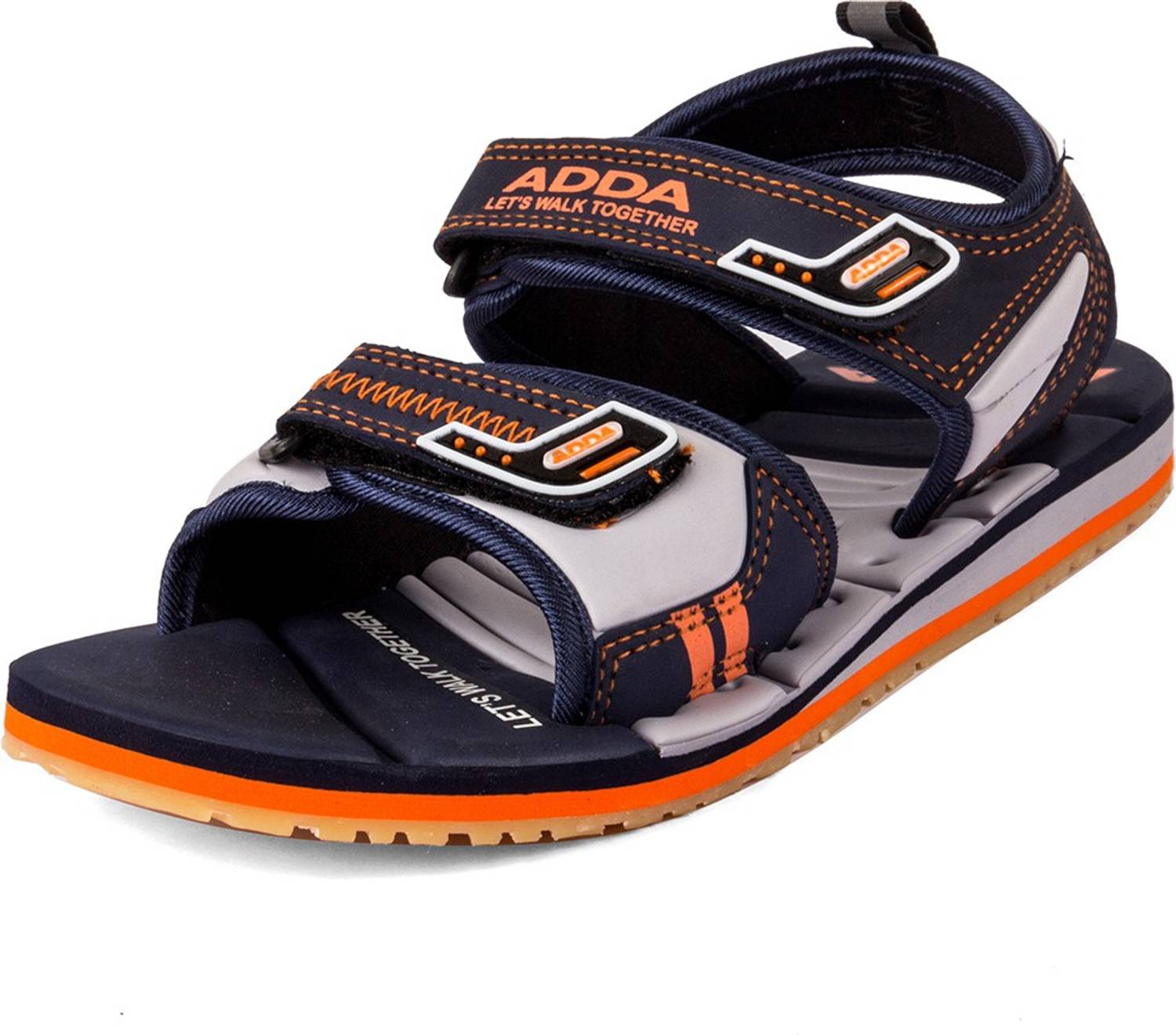 Adda Men Black & Grey Lightweight Comfort Outdoor Sandals - Image 3