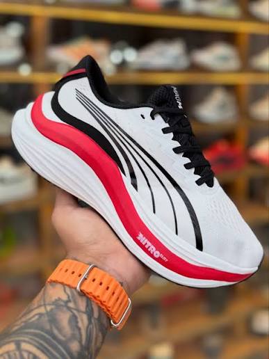 Puma Nitro Elite Running Shoes – White, Black & Red | Prince Boot House