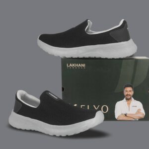 FLYO by Lakhani Vardaan Men’s Black & White Slip-On Sneakers | Prince Boot House